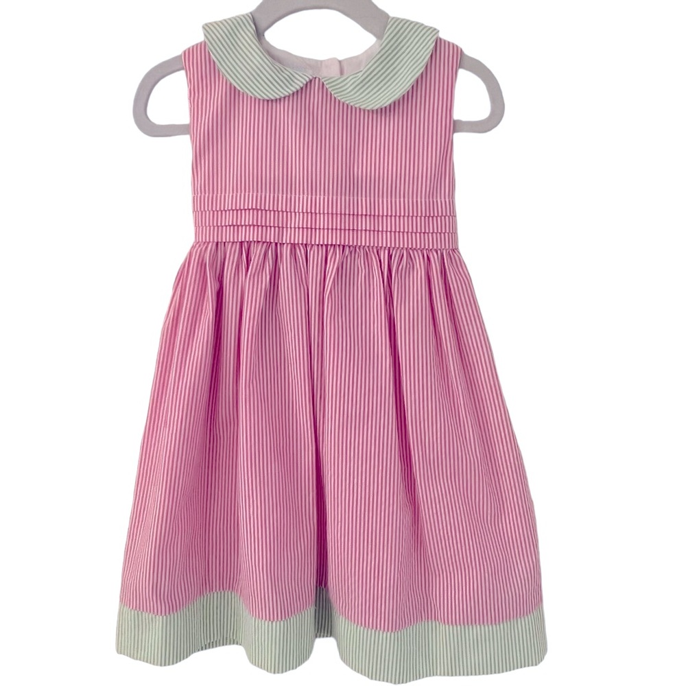 BETH TERRELL BY JOHNSON GIRLS PINK / WHITE / GREEN DRESS